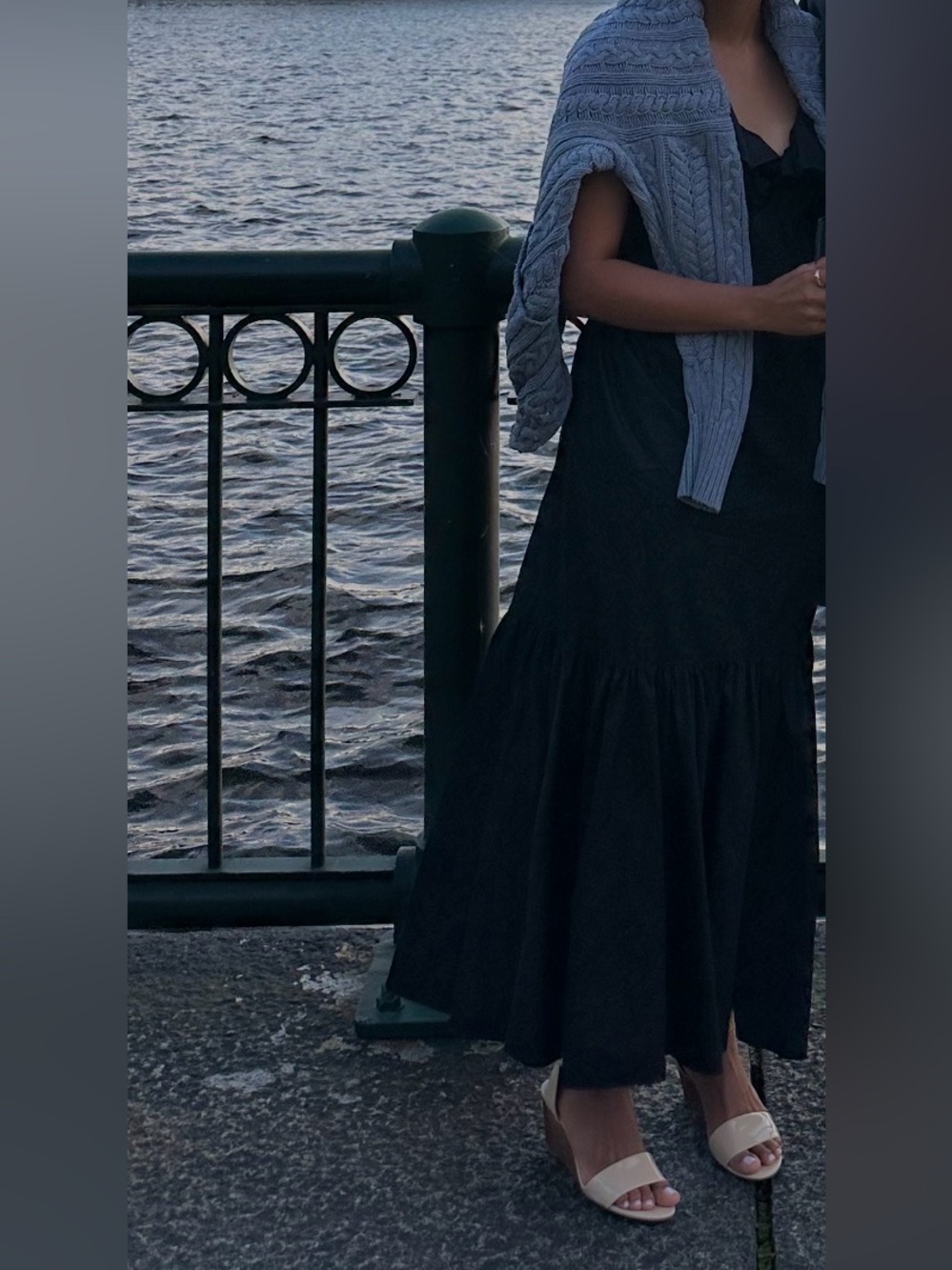 La Ligne Black maxi dress. Ruffles